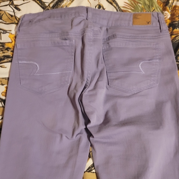 American Eagle Jeans Stretch Womens Size 2 xlong light purple - Picture 5 of 5